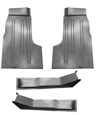 1957 1958 1959 1960 FORD PICKUP TRUCK  FRONT FLOOR PANS & FLOOR BRACES 4 PC. KIT - Imagem 1 de 4