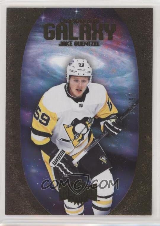 2021-22 Skybox Metal Universe Jake Guentzel #CG-6 Championship Galaxy Gold #/97