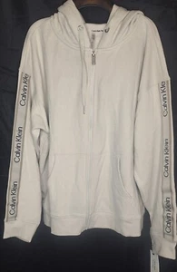 Calvin Klein Performance Zip Up Hoodie XL Ivory Cream Activewear  - Bild 1 von 5