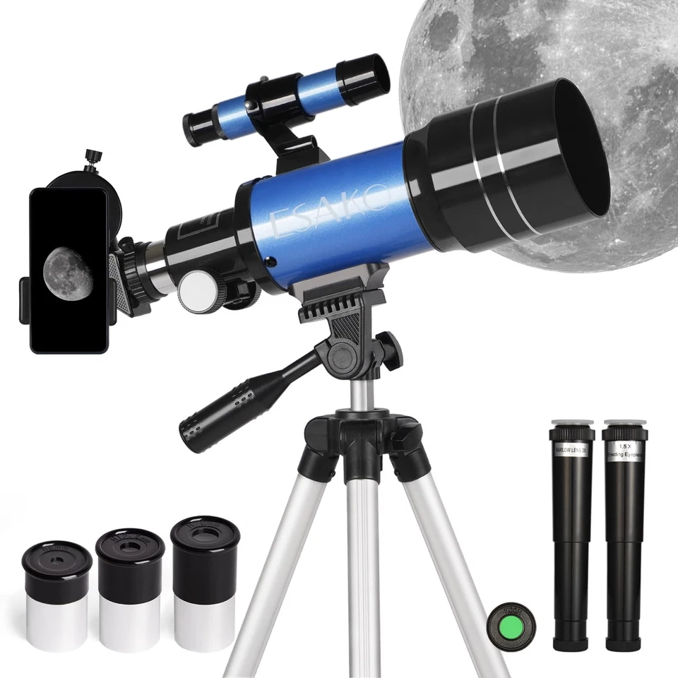 Teleskop für Kinder & Einsteiger 70mm Blende Tragbares Teleskop Astronomisches L - Bild 1 von 4