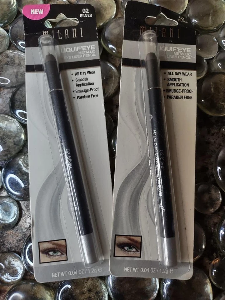 Lot Of 2 MILANI LIQUIF'EYE EYELINER PENCIL - # 02 SILVER New & Sealed - Image 1 of 1