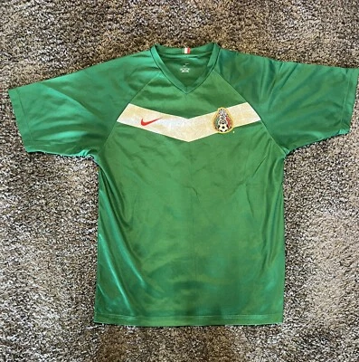 Винтажная футболка Nike Мексика 2006 домашний чемпионат мира футбол футбол зеленый мужской средний размер - Изображение 1 из 4