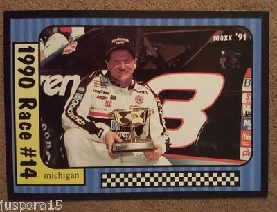 1991 Race No 14 Michigan Card 184 of 240 Maxx Collection Race Cards - Image 1 of 2