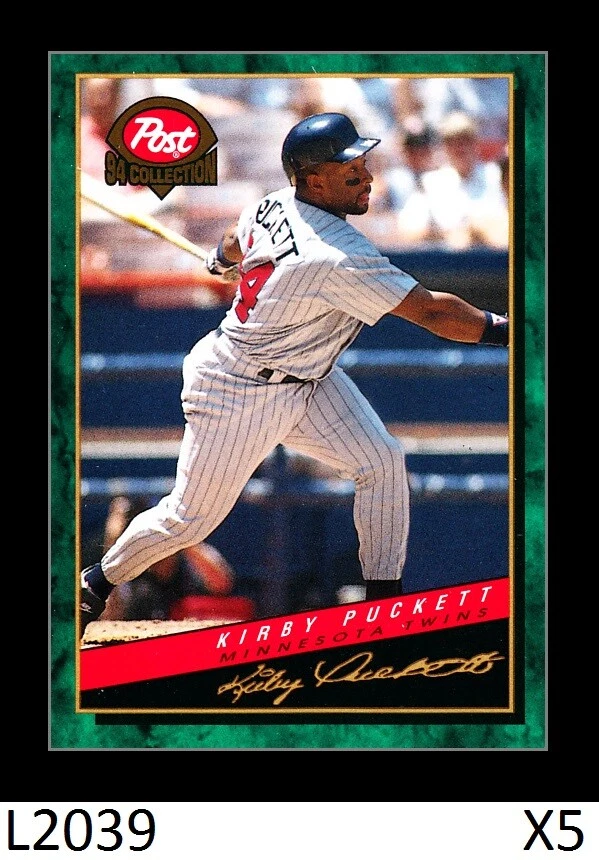 1-1994 POST COLLECTION FOOD ISSUE KIRBY PUCKETT TWINS CARD#4 QTY - Image 1 of 1