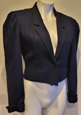 80s Vintage Modern Juniors Wool Cropped Blazer Size 11 - Image 1 of 4