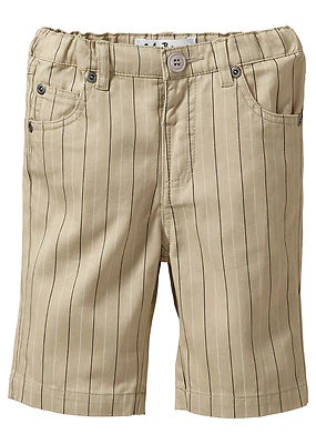 Bermuda John Baner elegante infantil listras bege 916353 - Imagem 1 de 2