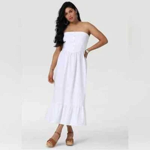 LADIES WRANGLER RETRO AMERICANA STRAPLESS CORSET DRESS NWT White Size S - Picture 1 of 9