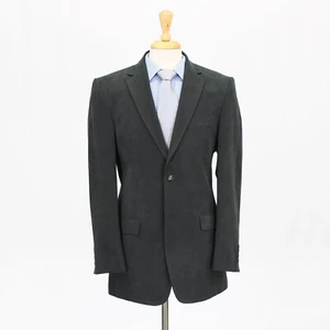 Mark & Spencer 38L Gray Sport Coat Blazer Jacket Solid 2B Polyester - Picture 1 of 11