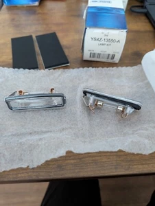 New Genuine Ford License Plate Lamp Light Lens Kit 2pc (2000-2007) OE YS4Z13550A - Picture 1 of 3