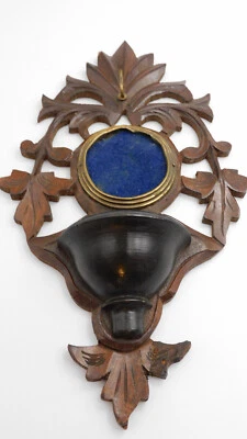 vintage supporto orologio da tasca in legno vintage pocket watch stand in wood - Image 1 of 4