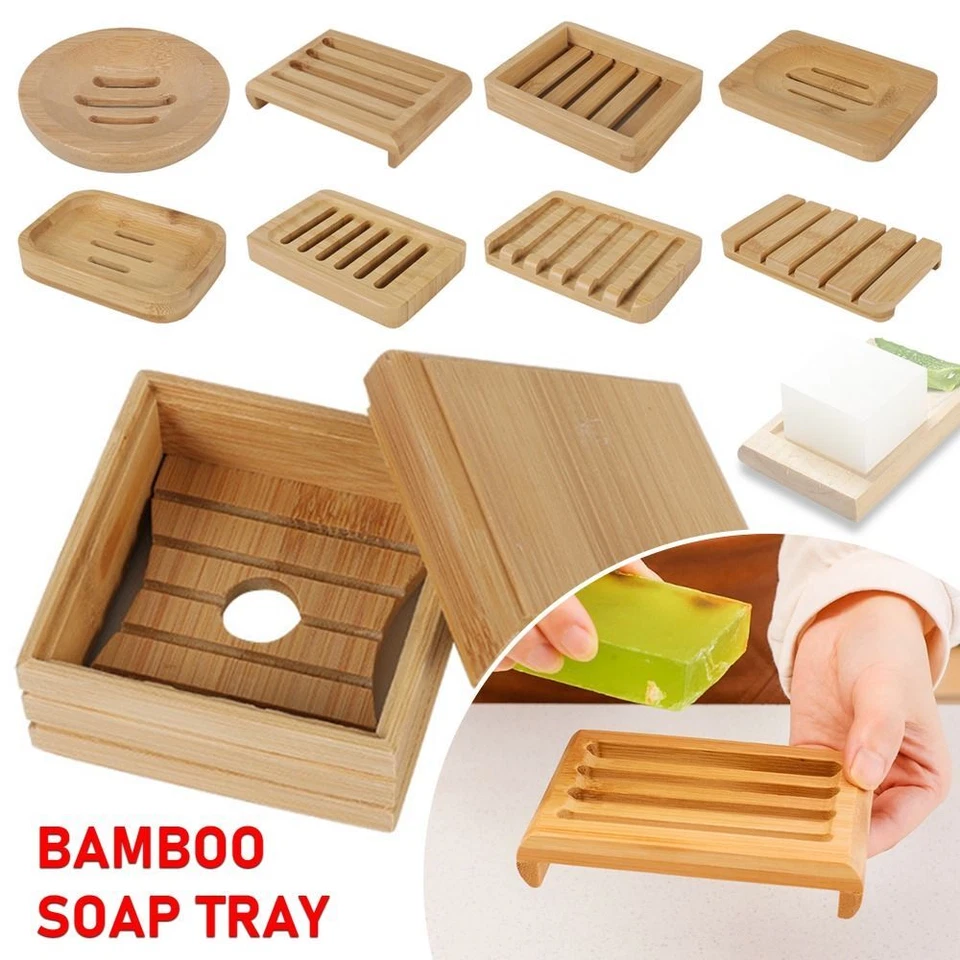 Bamboo Soap Box Handmade Storage Box Durable Soap Saver  Household - image 1 of 4