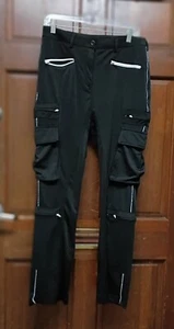 Unbranded Black Multi-Pocket Cargo Pants Polyester Blend Men's Size XL - Picture 1 of 3