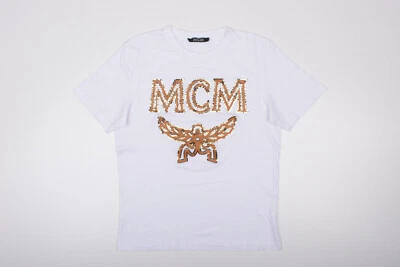 Camiseta blanca con logotipo MCM para mujer, talla S  Foto 1 de 4
