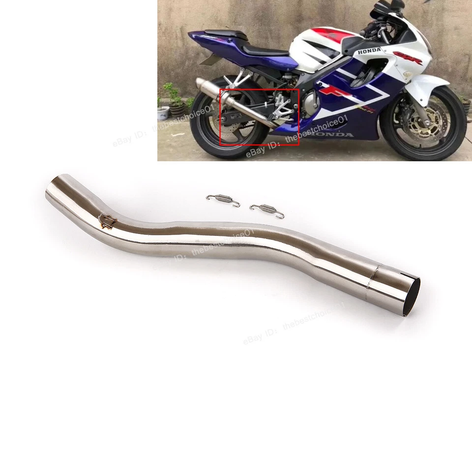 Tubo de escape de enlace medio deslizable 51 mm acero inoxidable para Honda CBR600F4i 2001-2007 Foto 1 de 4