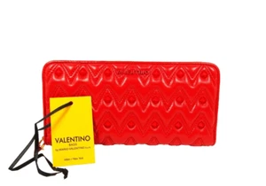 VALENTINO by MARIO VALENTINO Leonard Sauvage Red Leather Continental Wallet - Picture 1 of 12