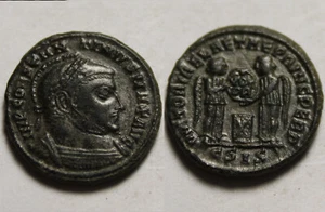 Constantine I Rare genuine ancient Roman coin 319AD Victory shield Altar X eSIS - Picture 1 of 4