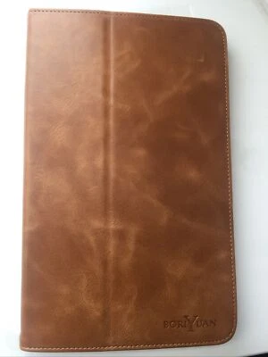Boriyuan Samsung Galaxy Tab E 9.6 Genuine Leather Case 0AZ - Image 1 of 3