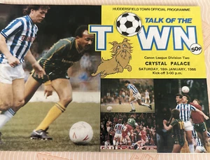 1986 Huddersfield v Crystal Palace Soccer/football Programme - Picture 1 of 3