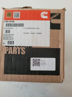 Onan Cummins 0181-9108 Water Pump - Original OEM - Image 1 of 4