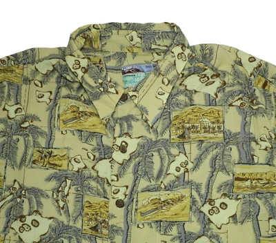 Camisa Hawaiana Reyn Spooner Para Hombre Talla - XL Tostada Surf Manga Corta Abotonada Foto 1 de 4