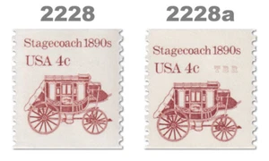 2228 2228a Stagecoach B Press 4c Tagging Variety 2 Transportation MNH - Buy Now - Picture 1 of 1