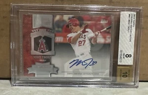 MIKE TROUT 2013 Topps #CHA-MIT CHASING HISTORY 30-40 CLUB AUTO BGS 8 Angels 10 - Picture 1 of 4