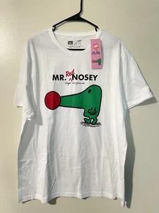 Camiseta Mr. Red Nosey Roger Hargreaves Gráfica Talla L Blanca Cómic Relieve Colaboración - Imagen 1 de 8