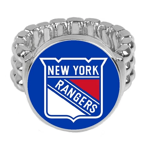 New York NY Rangers Mens Womens Silver Fan Ring Fits All D2 Cover