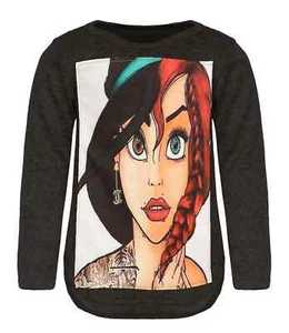 Kinder Mädchen Pullover Motiv Pulli Langarm Sweatshirt 30230 Schwarz 110-116 - Bild 1 von 2