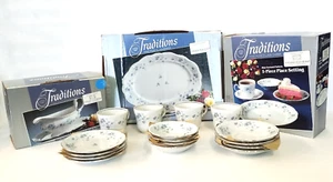 Johann Haviland Blue Garland Bavaria Germany Set Fine China - Picture 1 of 52