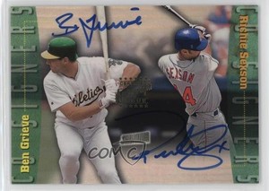 1999 Topps Stadium Club Co-Signers Ben Grieve Richie Sexson #CS1 Auto