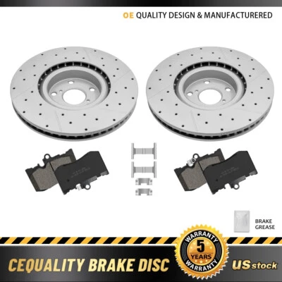 Rotores delanteros perforados pastillas de freno de cerámica para Lexus IS300 IS350 GS350 RC350 Rc300 Foto 1 de 4