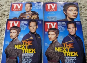 Lot of 4 Star Trek TV Guides Taking The Bridge Vulcan Heat The Next Trek X24 - Picture 1 of 8