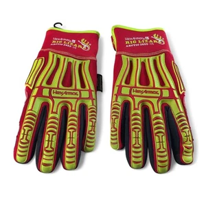 HexArmor Rig Lizard Arctic Work Gloves Size S / 7 Red Green Brand New - Picture 1 of 10