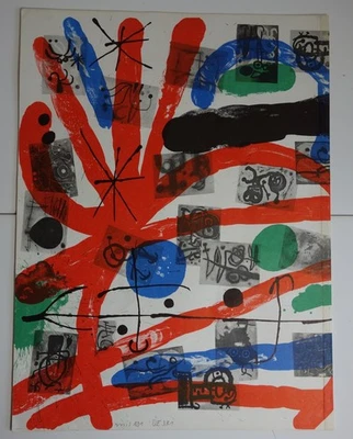 Original-Farblithografie Joan MIRO 1965 Paris Lim. 150 Hochwertige Grafik - Bild 1 von 4