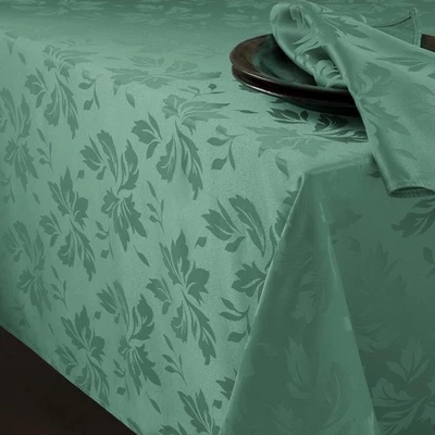 Tischdecke abwaschbar 140 x 100 Mint Grün Frühling rechteckig Luxuriös Blätte... - Bild 1 von 4