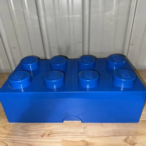 LEGO Storage Container Brick Blue Box Container Large 19x9x6 - Picture 1 of 5