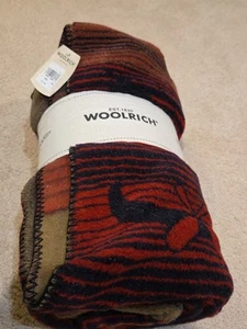 LARGE WOOLRICH FLEECE THROW 50" X 68" - Picture 1 of 6