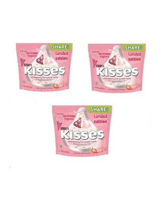 Bolsa Kisses Strawberry Ice Cream Cone Candy Share edição limitada verão (9 - Imagem 1 de 4