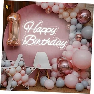 Happy Birthday Neon Sign 16 Inch Reusable Happy Birthday LED Light Up Sign - Picture 1 of 7