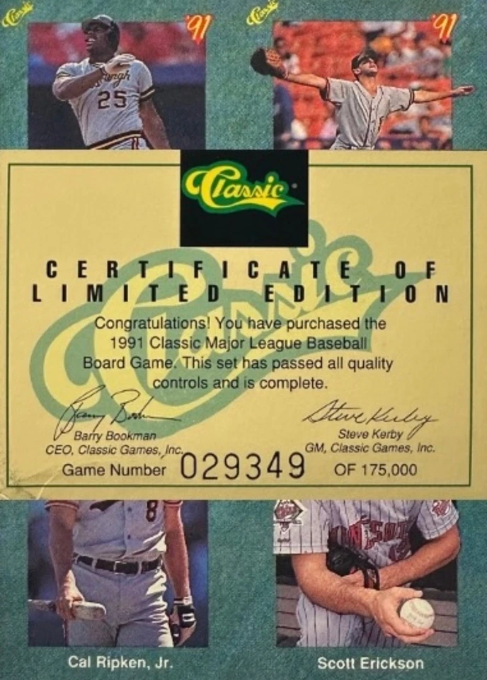 🔥PICK YOUR CARDS!! 20% off 2+! 1991 Classic Games Green MLB 100-Card Set🔥RAV - Image 1 of 1