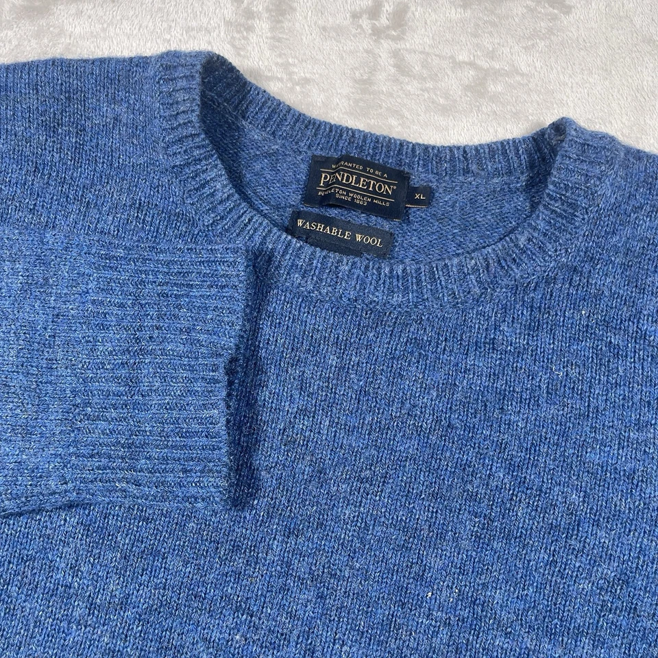 Pendleton Sweater Mens Large/Extra Large Shetland Wool Crewneck Pullover Blue - Image 1 of 4