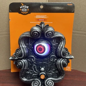Hyde & Eek Halloween Animated Scarey Moving Eyeball 8" Doorbell Sound Activated - Picture 1 of 5