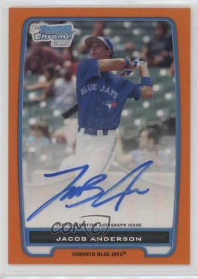 2012 Bowman Chrome Prospects Orange Refractor /25 Jacob Anderson #BCP83 Auto - Image 1 of 2