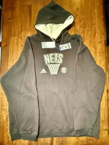 Adidas NBA New Jersey Nets Hoodie Herren Blau Pullover Fronttasche Tasche 2XL Neu mit Etikett - Bild 1 von 14
