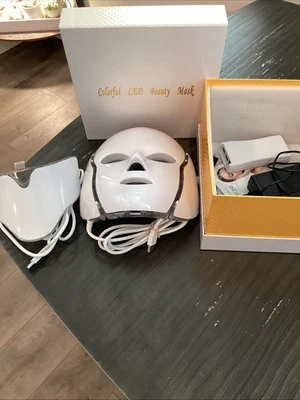 7 Color LED Face Mask Photon Light Therapy, Skin Care Mask for Face and Neck - Image 1 of 4