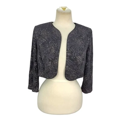 Cárdigan abierto manga 3/4 Alex Evenings gris plata talla 10 nuevo sin etiquetas Foto 1 de 4