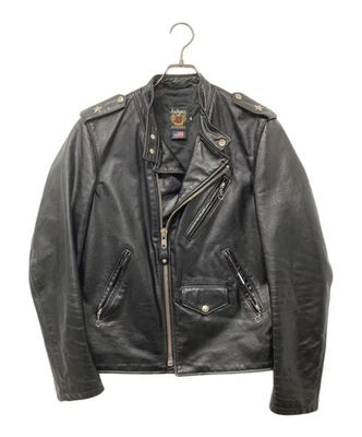 Schott 603US Stand Onestar Leather Riders Jacket Black Size 38 - Image 1 of 4