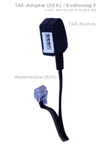Cable adaptador para caja de teléfono al teléfono! Enchufe TAE-F / Enchufe RJ11 (6P4C) - Imagen 1 de 1