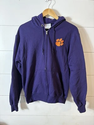 Champion Sudadera con Capucha Para Hombres Pequeña Pata de Tigres Clemson Cremallera Completa Sudadera NCAA Foto 1 de 4